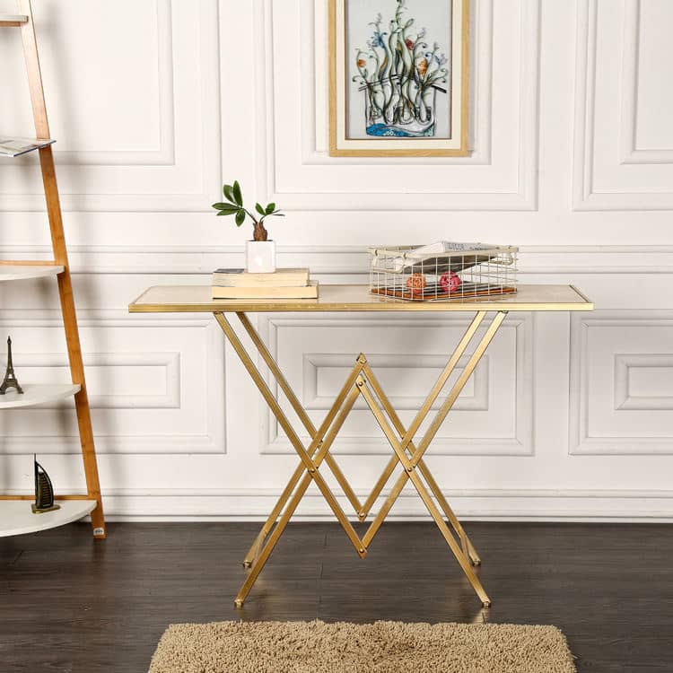 Wholesale Modern Luxury Marble Top Console Table with Metal Base for Entryway