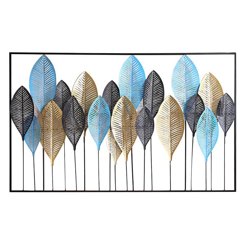 3d Leaf Decorative Living Room Metal Wall Decorations for Home Luxury