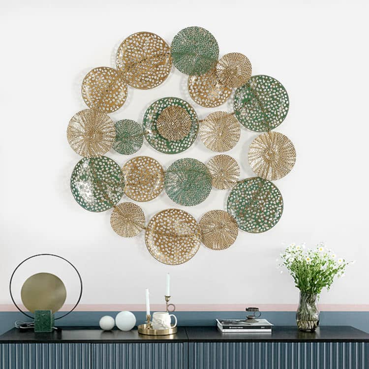 30 Inch Luxury Modern Handmade 3D Metal Flower Wall Art Decor for Living Room