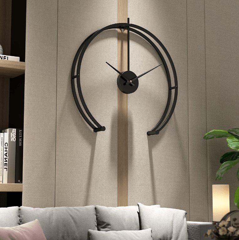 Modern Creative Simple Metal Wire Big Wall Clock Home Decor Luxury for Sale