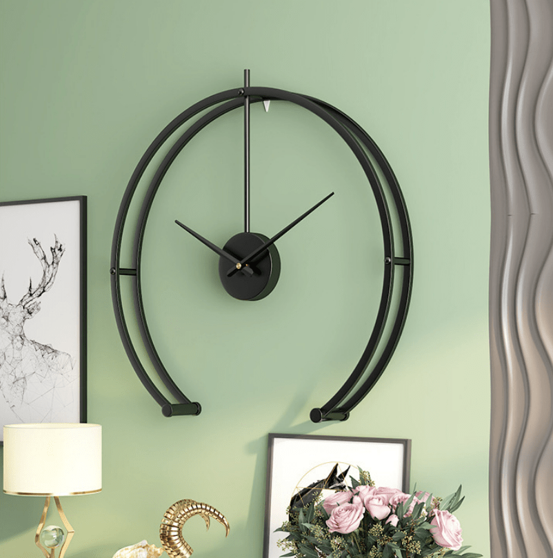 Modern Creative Simple Metal Wire Big Wall Clock Home Decor Luxury for Sale