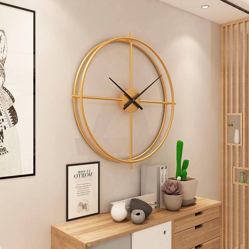 High Quality Modern Metal Iron Simple Craft Living Room Decor Wall Clock