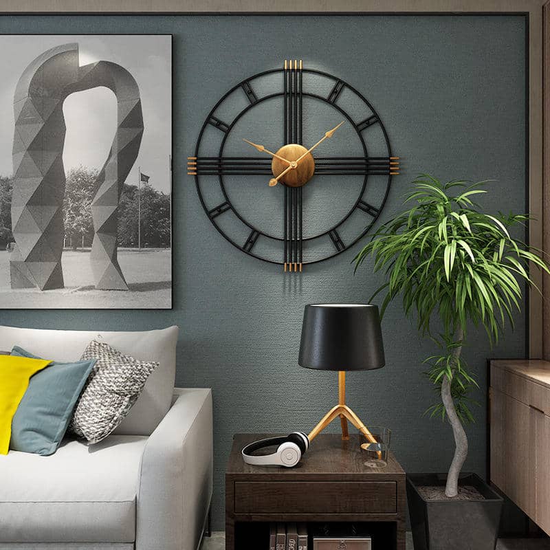Wholesale European Metal Circular Bedroom Living Room Decor Quartz Wall Clock