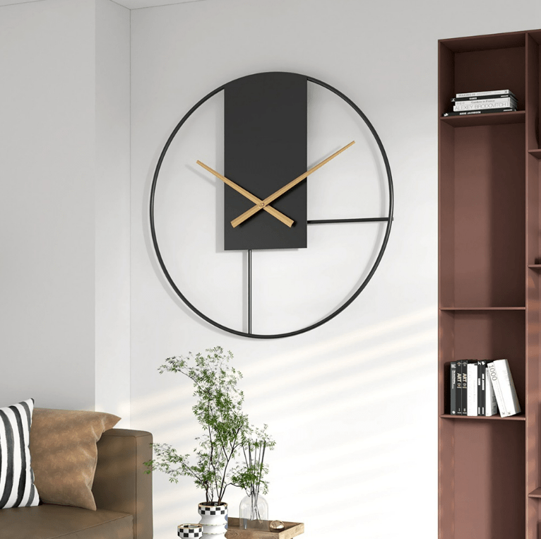 Amazon Hot Sale Decorative Living Room Electronic Metal Silent Wall Clock