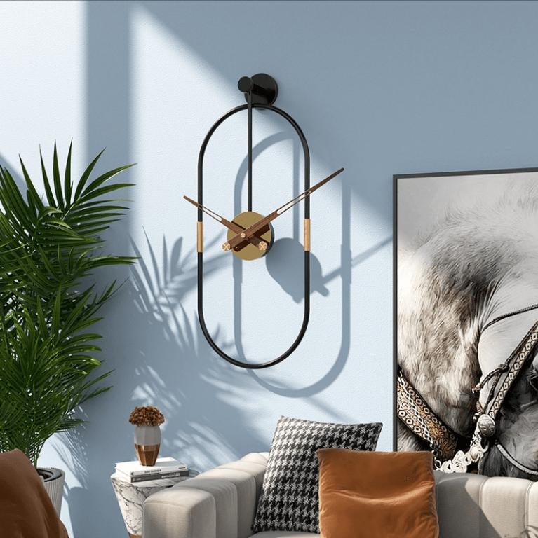 Amazon Hot Sale Creative Modern Living Room Metal Wall Clock Home Decor