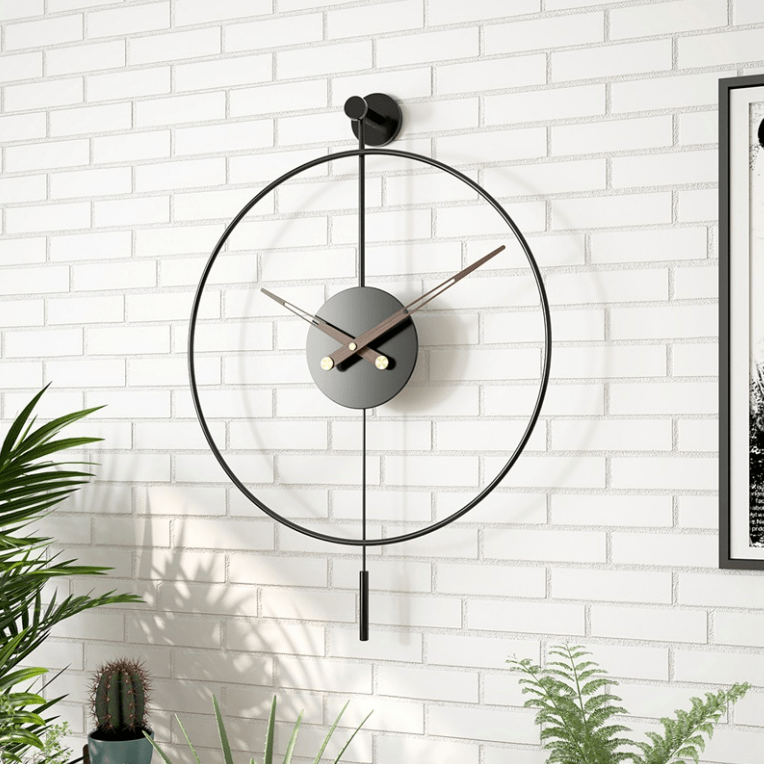 Amazon Hot Selling Living Room Modern Simple Decoration Metal Round Wall Clock