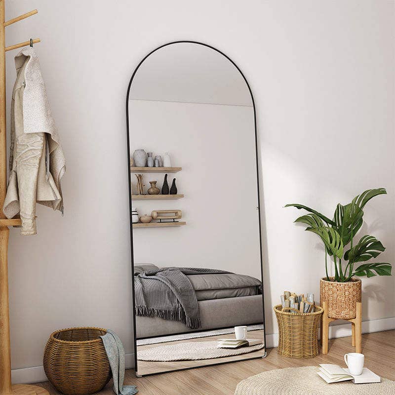 Large Size Hot Sale Metal Frame Arched Full Length Floor Dressing Mirror