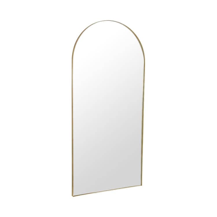 Arched Shaped Full Body Standing Floor Dressing Mirror with Metal Framed