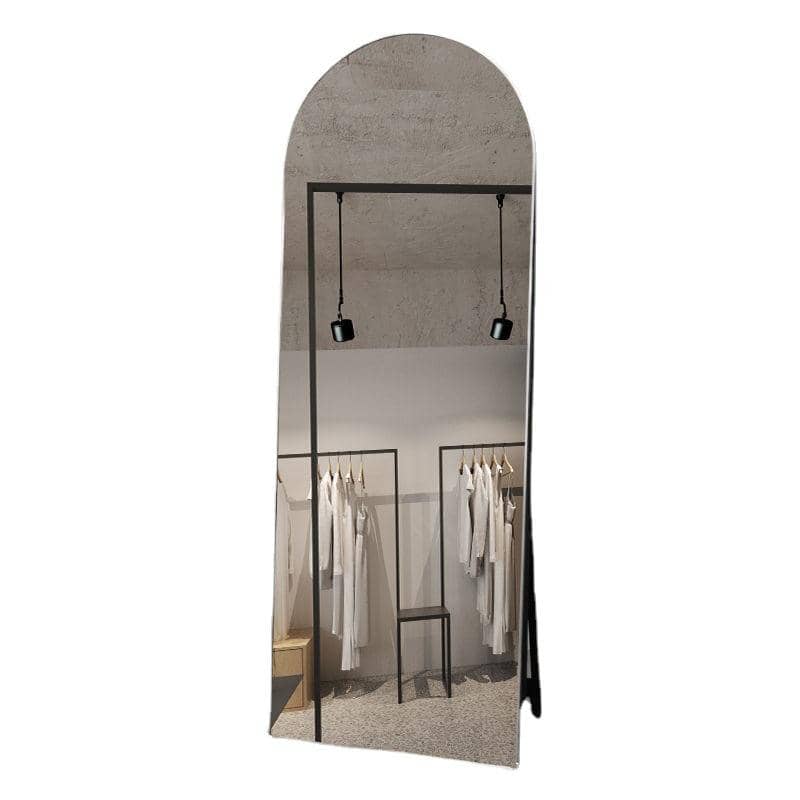 Arched Shaped Full Body Standing Floor Dressing Mirror with Metal Framed