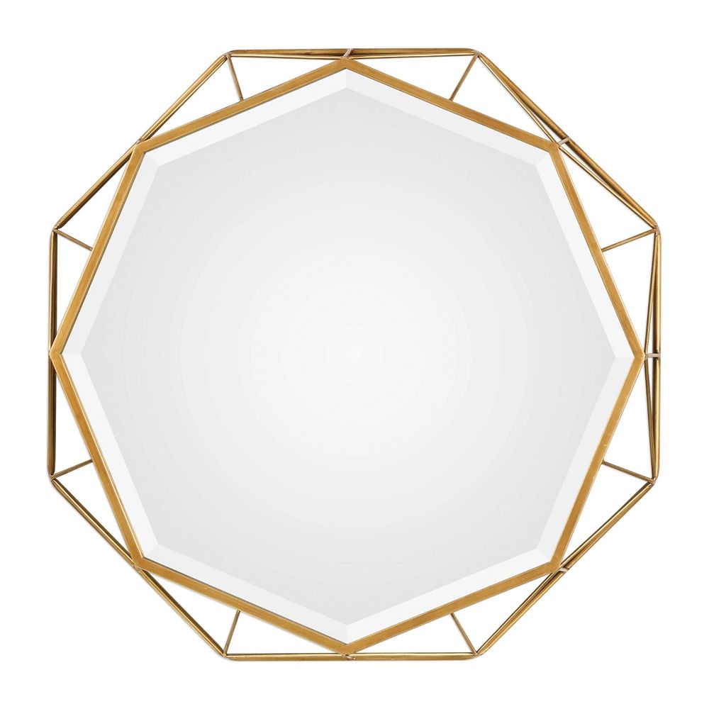 Factory Wholesale Living Room Wall Decorative Modern Metal Frame Gold Mirror