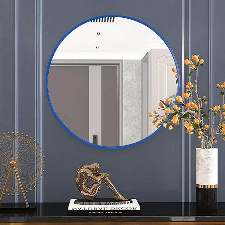 Simple Design Round Metal Frame Custom Wall Decorative Bathroom Vanity Mirror