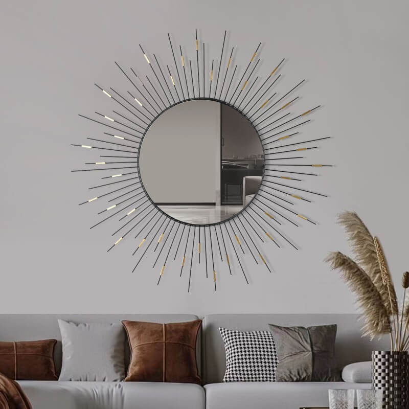 Home Deco Framed Living Room Mirror Design Decorative Wall Mirror