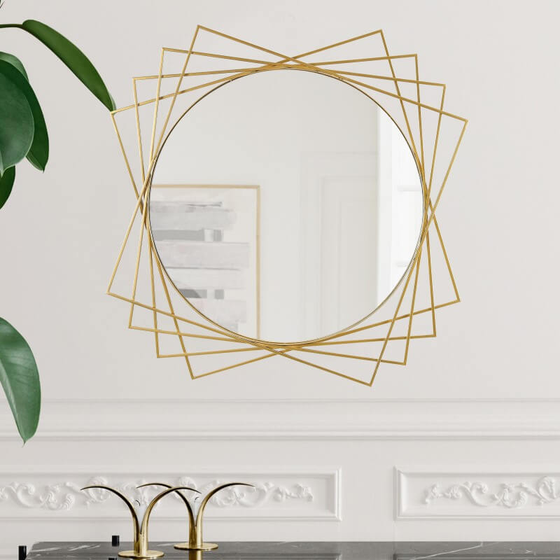 Home Deco Framed Living Room Mirror Design Decorative Wall Mirror