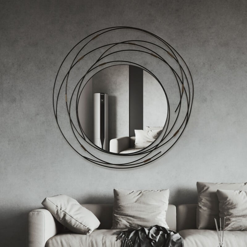 Decorative Wall Modern Living Room Hallway Wood Mirror