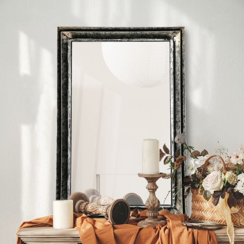 antique black industrial wholesale full length metal wall mirror