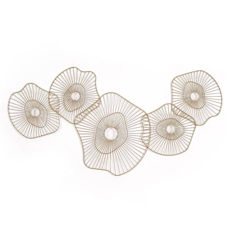 3D Wall Decor, Ginkgo Leaf Metal Wall Art Hanging Decor for Living Room